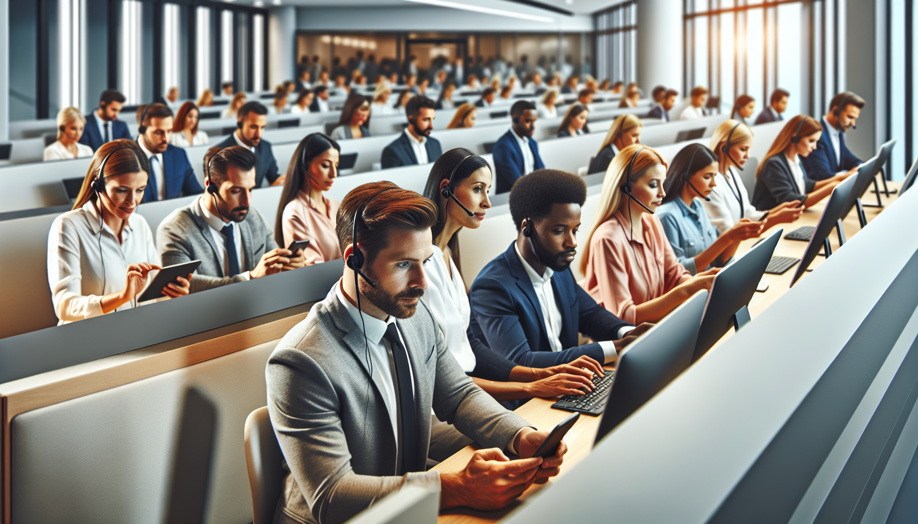 Agentes atendiendo a clientes por WhatsApp en un caso de éxito